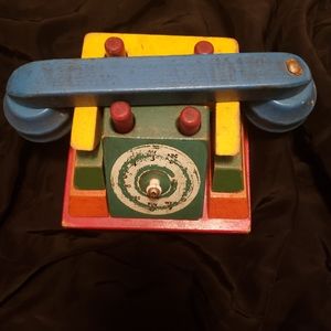 Vintage Sifo wooden toy phone